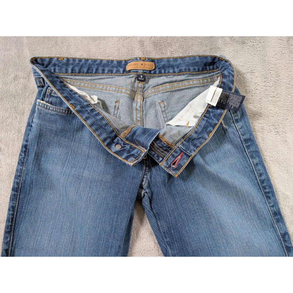 Vintage Tommy Hilfiger Capri Jeans Juniors 9 Blue Studded Low Rise Distressed - Picture 6 of 12